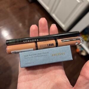 Sephora EYELINER, NYX lip stain, Merit lip gloss NEVER USED